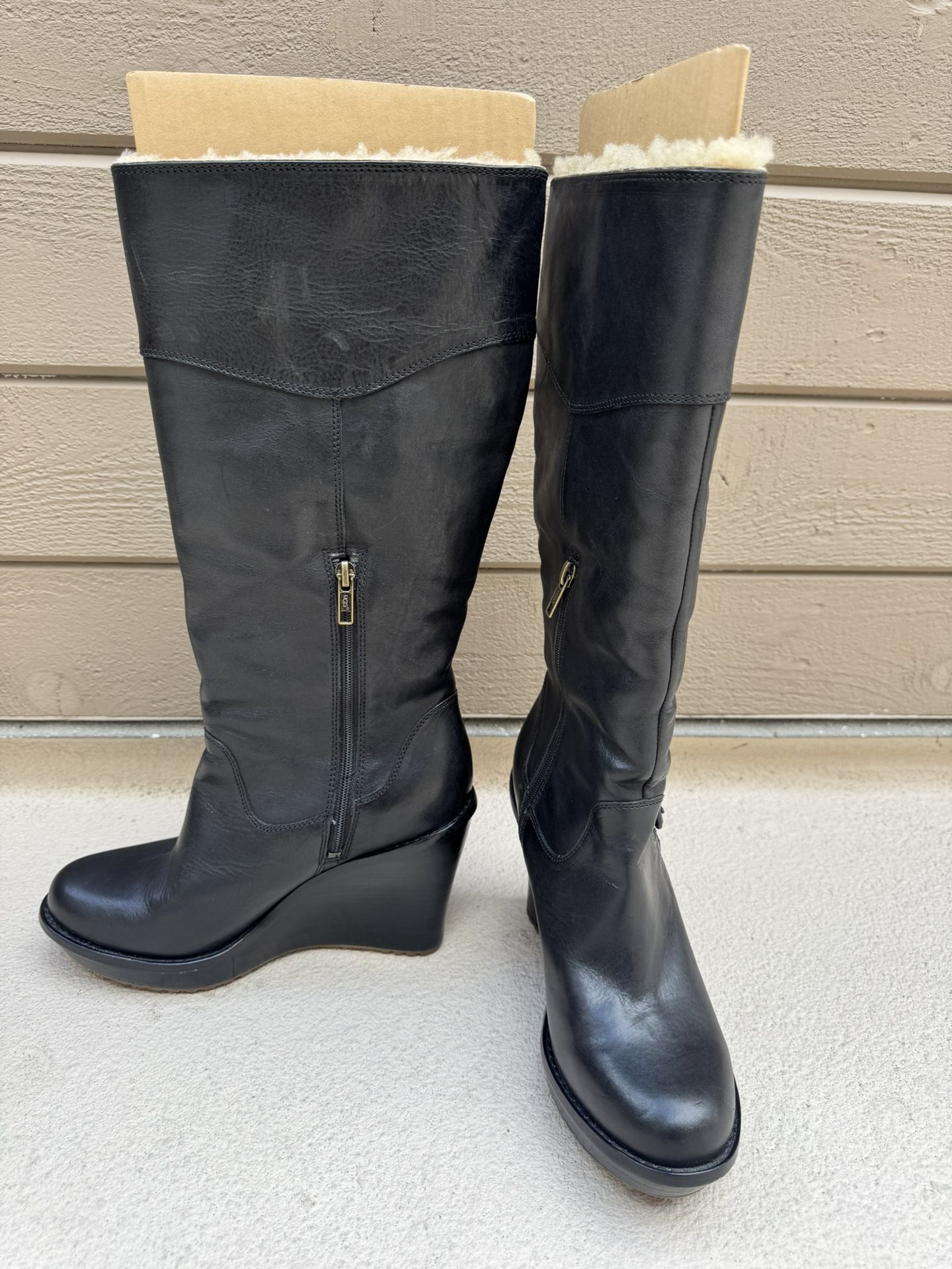UGG Black Wedge Sedonie Boots