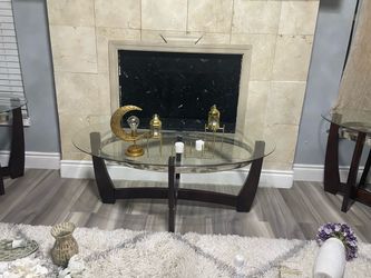 Brown glass table