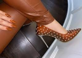 Jennifer Le Glacier Glass Heel Caramel