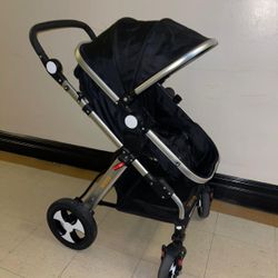 Besrey Baby Stroller Foldable Convertible Infant Stroller Luxury High View Anti-shock Infant Pushchair with Cup Holder Durable Wheels (THE ONLY THING 
