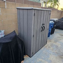 Lifetime Outdoor Storage Shed with shelves,  good condition