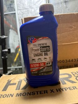 VP Racing Full Synthetic 10W-50 4T Motorcycle Engine Oil – Opened, Full