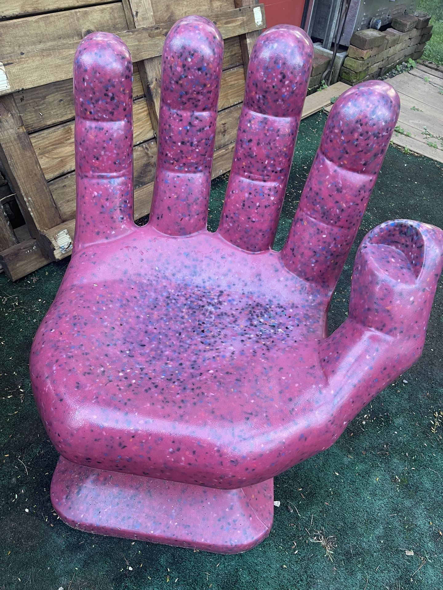 Hand Chair Pink Pastel Pink RIGHT Hand Shaped Chair 32