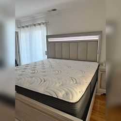 Gray Color King and Queen Bedframe