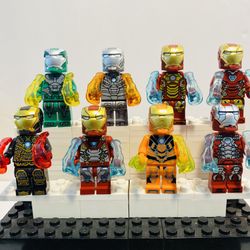 Iron Man Minifigures Marvel Collectible Set B | New Custom LEGO Compatible Toy