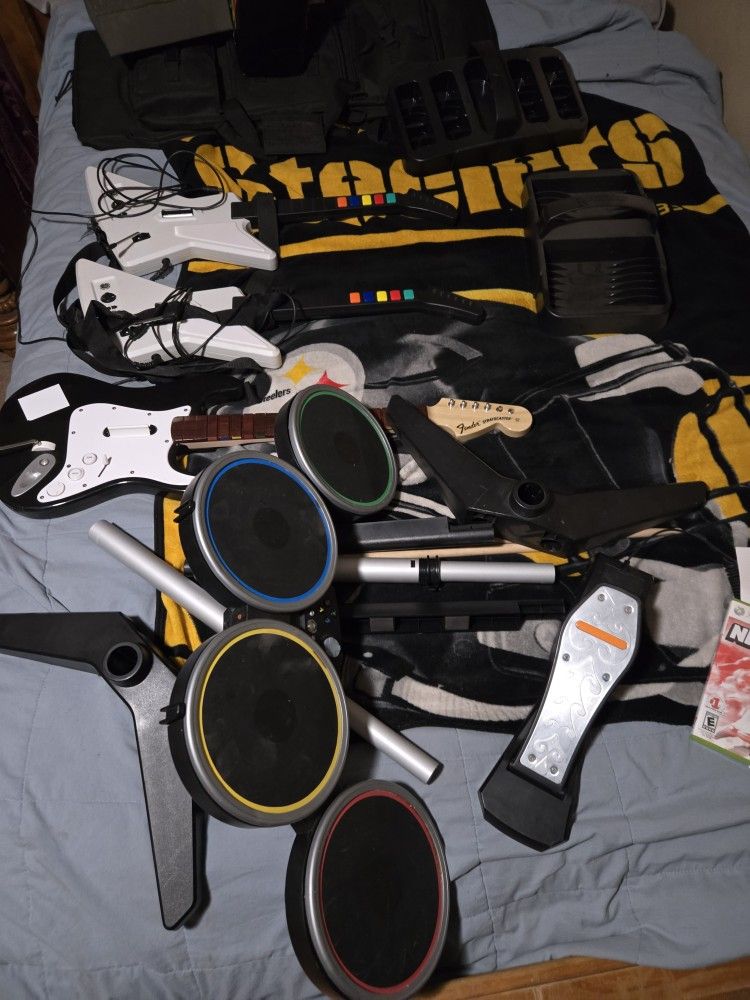 Xbox 360 Rock Band Accessories.