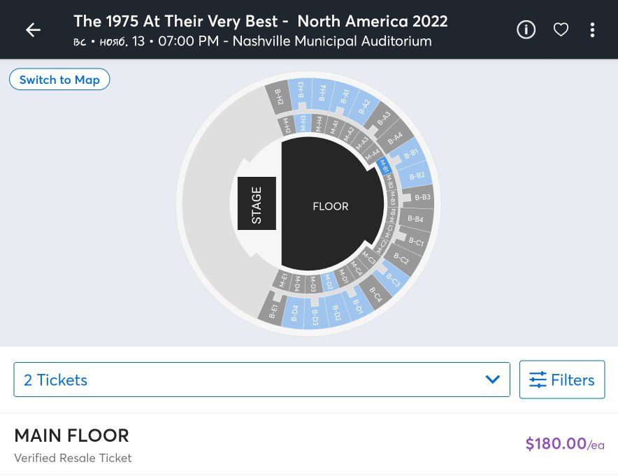 the 1975 Tickets