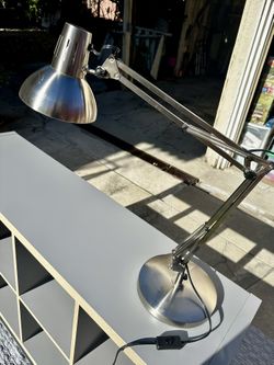 Silver Desk Lamp - $30