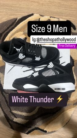 New - Jordan Retro 4 White Thunder Size 9 Men