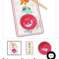 Pokemon starters ceramic sushi set