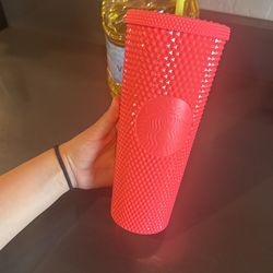 Pink studded Starbucks cup NEW