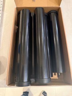 Black Metal Furniture Legs Set of 6