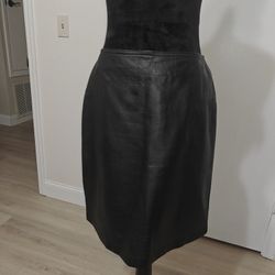 Black Leather Skirt 