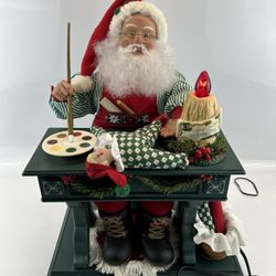 Vintage 1994 Holiday Christmas Creations Animated Lighted Musical Santa Workshop
