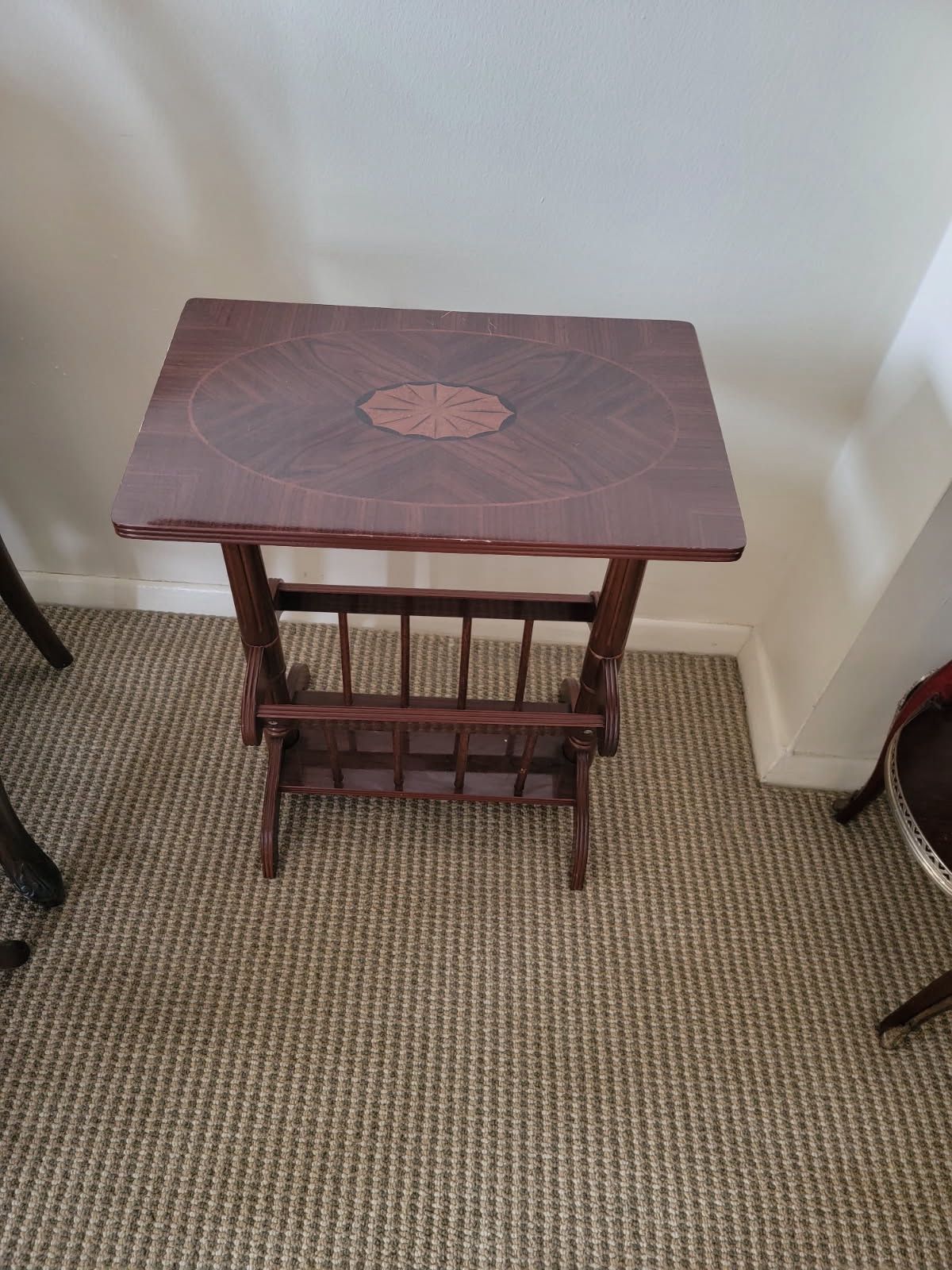 Antique Wooden Side table Mazagine