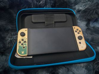 Nintendo switch with case and games