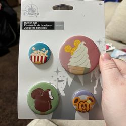 Snack button pin set