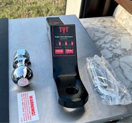 Tyt Trailer Ch Ball Mount Kit, 4-Inch Drop, Fits 2-Inch Receiver, 2-Inch Trailer Ball