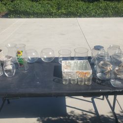 Miscellaneous Glass Jars, Vases