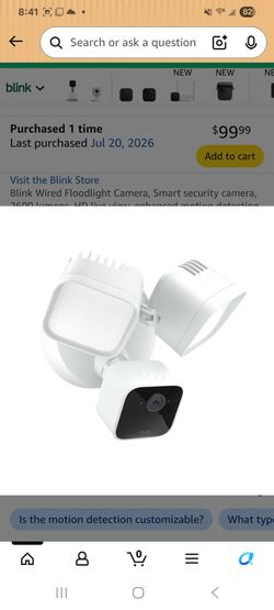 Blink flood light camera new