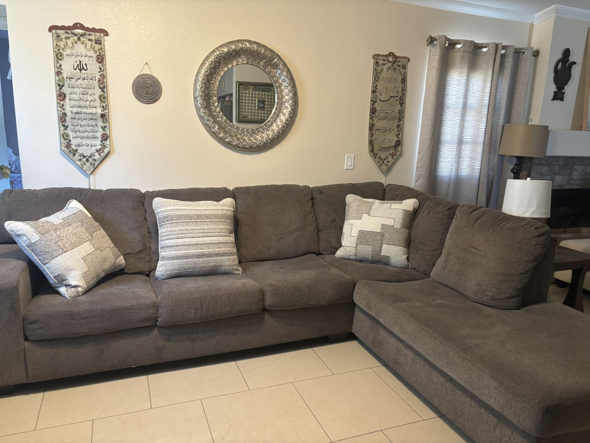 L Shape Brown Sectional
