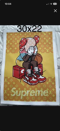 30x22 Kaws Supreme LV Canvas (NOT PAPER)