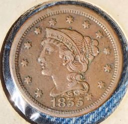 1855 one cent American coin