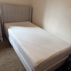 Twin bed with mattress