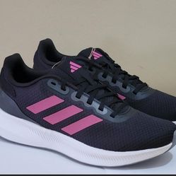 Adidas Women's Runfalcon 3.0 Sneakers Shoes Black & Pink