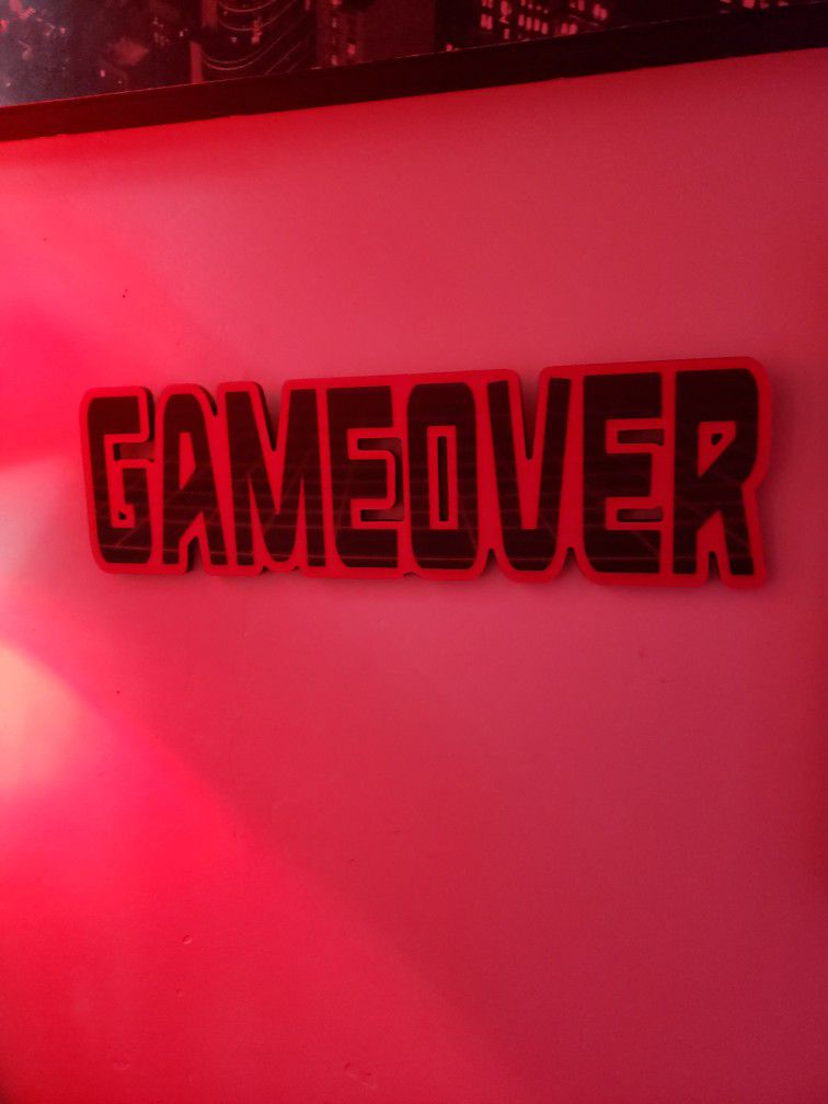 Game Over Sign Wall Decor 
