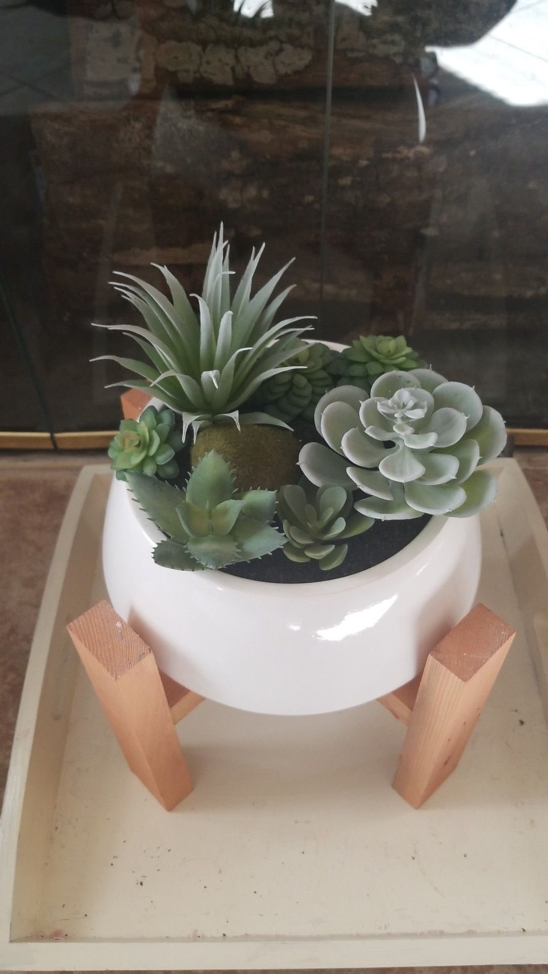 Succulents artificial with stand