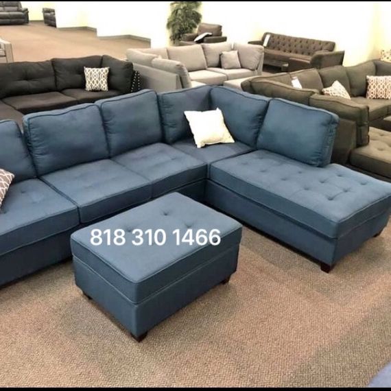 Large Sectional Sofa With Ottoman Brand New 