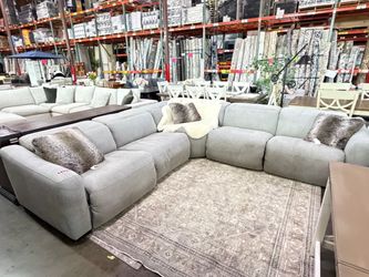 Finson 5-piece Power Reclining Fabric Sectional with 3 Power Headrests