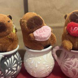 • Adorable Capybara Love Keychain And Mexican Cup  - Perfect Gift! 