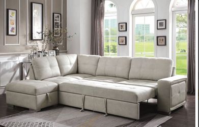 Sectional sofa with sleeper