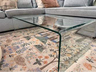 Glass rectangular coffee table