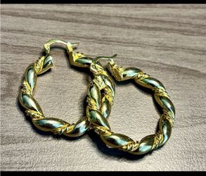 Gold polished stamped 925 earrings