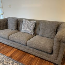 Beautiful Tufted Gray Sofa Set – $700 OBO (Set Only)