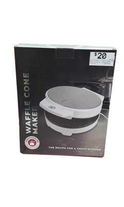 Chefs Counter Waffle Maker Cone White Small Kitchen Appliance
