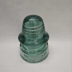 Vintage McLaughlin Glass Insulator Great Bubles Aqua Blue Green No. 19 
