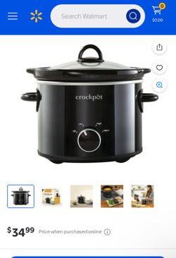 Crock-Pot 2 Quart Round Manual Slow Cooker, Black
