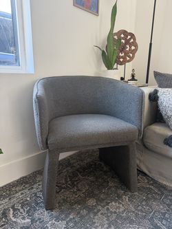 Modern Upholstered Barrel Accent Chair