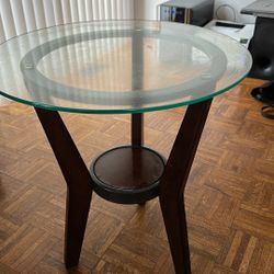 Round Glass Side Table