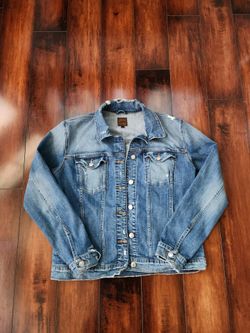 Joe’s Jeans Whitney Distressed Denim Jacket Light Wash Blue Size M