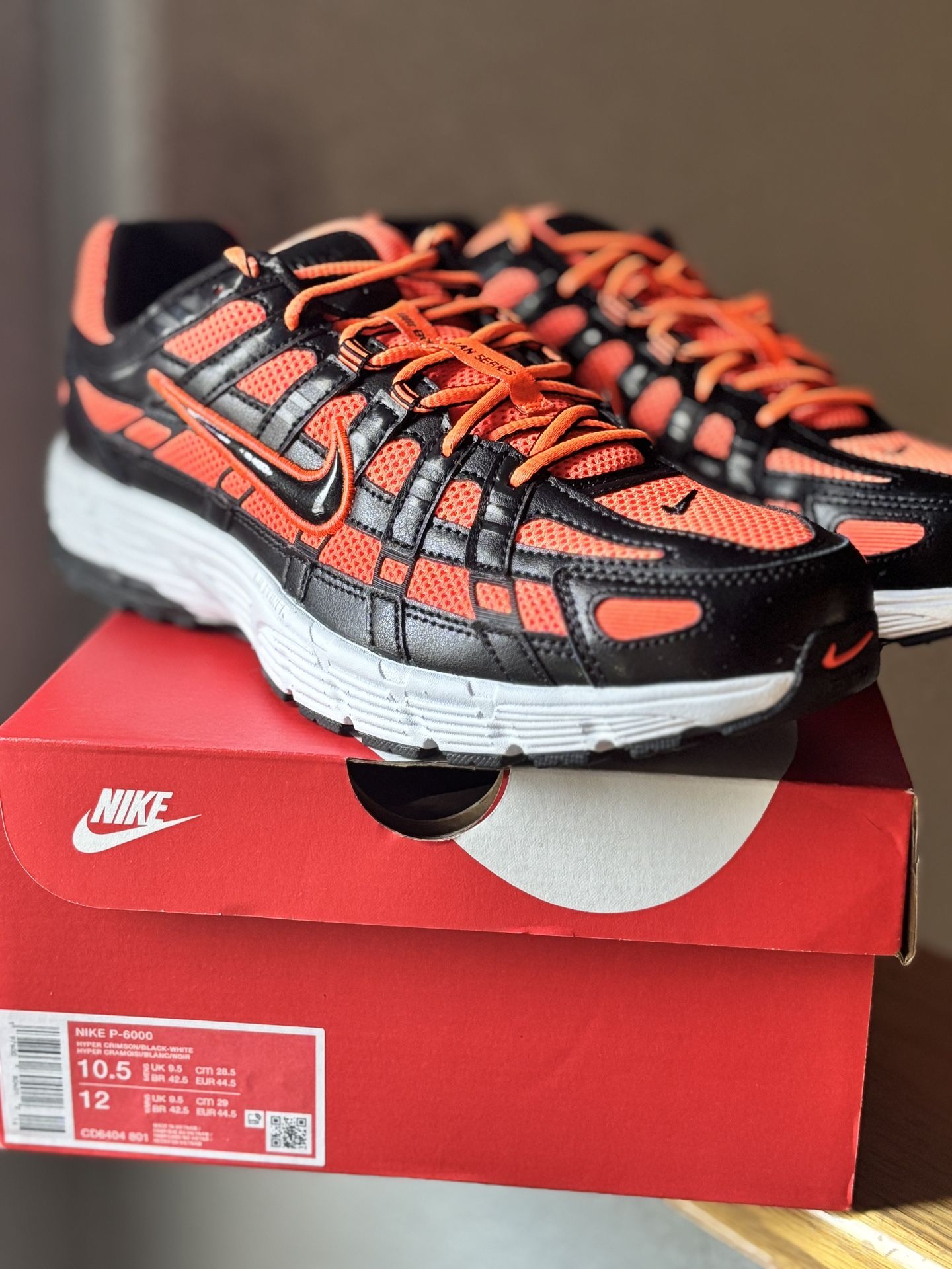 Nike P-6000 Mens Size 12 Orange Black Hyper Crimson White New CD6404 801 Nike P-6000 Hyper Crimson Mens CD6404-801 NEW Sz 10.5 | eBay main image 2