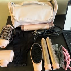 MESCOMB Dual Voltage Hot Air Styler Wrap - 5 in 1 Hair Dryer Brush with Fast 