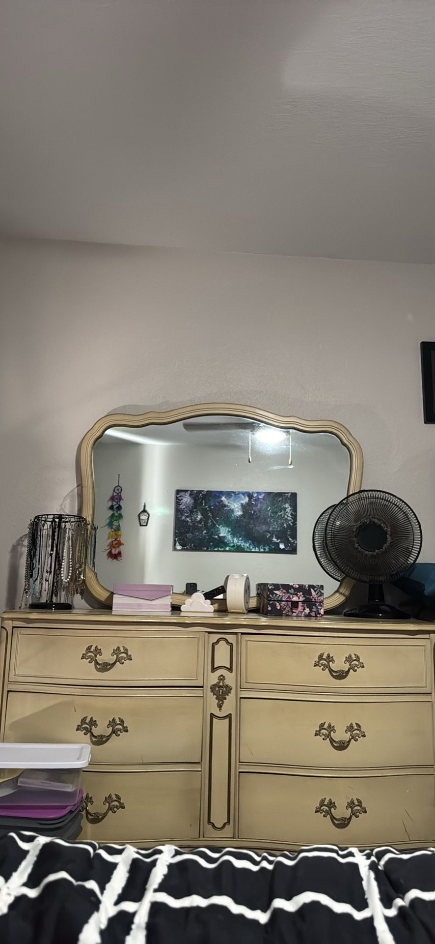 Vintage French Provincial–style dresser.