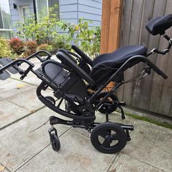 Quickie Iris Tilt-In-Space Manual Transport Rehab Wheelchair