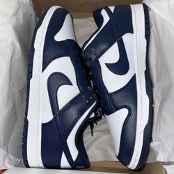 SIZE 10 DUNKS Midnight Navy /white