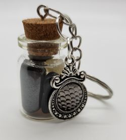 Mixed Gemstone Dragon/Mermaid Scale Keychain